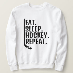 Eat Sleep Hockey Herhalen Trui