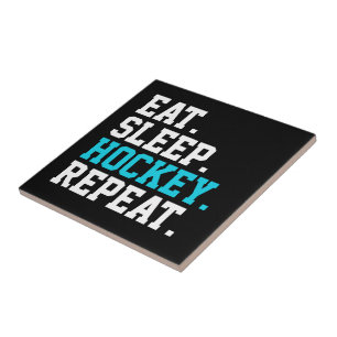 Eat Sleep Hockey Repat - Hockey Lovers Tegeltje