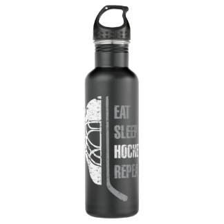 Eat Sleep Hockey Repeat Christmas For Kids Teen Ad Waterfles