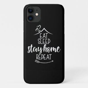 Eat Sleep Home Herhaal iPhone 11 Hoesje