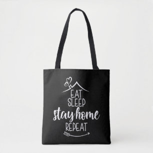 Eat Sleep Home Herhaal Draagtas