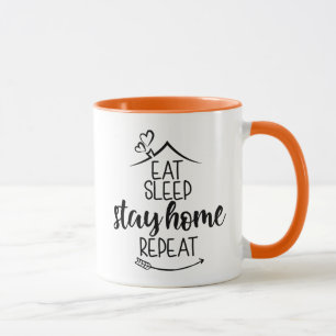 Eat Sleep Home Herhaal Mok