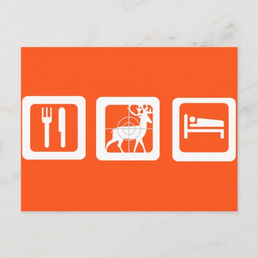 Eat Sleep Hunt Briefkaart (Voorkant)