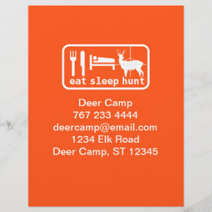Eat Sleep Hunt Gepersonaliseerd Briefhoofd