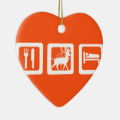 Eat Sleep Hunt Keramisch Ornament (Rechts)