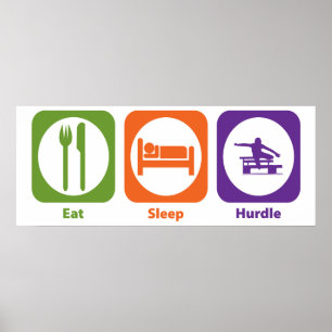 Eat Sleep Hurdle Poster