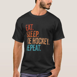 Eat Sleep Ice Hockey Herhaal Funny Ice Hock T-shirt