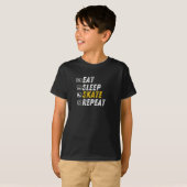 Eat Sleep Ice Skating - Funny Skating T-shirt (Voorkant volledig)
