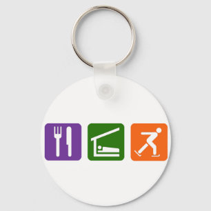 Eat Sleep Ice Skating Sleutelhanger