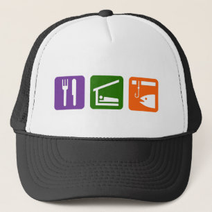Eat Sleep Ice Vist Trucker Pet