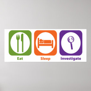 Eat Sleep Investigation Poster