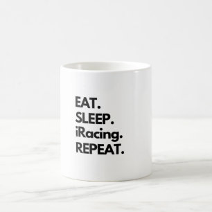 Eat Sleep iRacing Herhalen Koffiemok