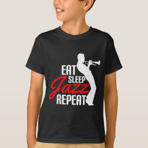 Eat Sleep Jazz Herhaal Cool voor Trumpet Lovers T-shirt