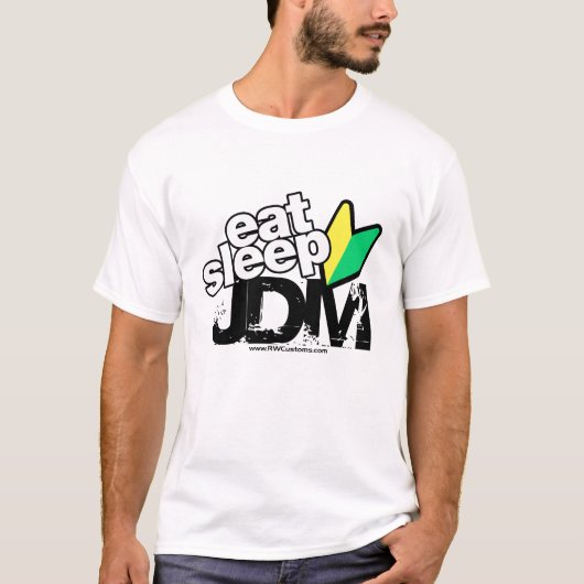 Eat Sleep JDM (licht) T-shirt (Voorkant)