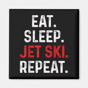 Eat Sleep Jet Ski Herhaal watersport Lake Jet Ski Magneet