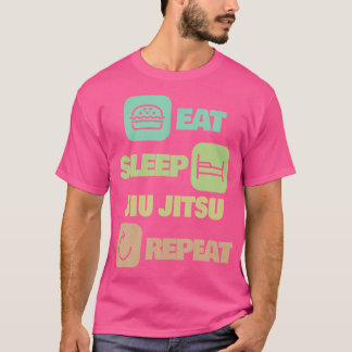 Eat Sleep Jiu Jitsu Herhaalt Jiu Jitsu T-shirt