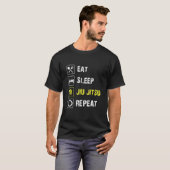 Eat Sleep Jiu Jitsu Repeat Cool Jiu Jitsu T-shirt (Voorkant volledig)