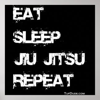 Eat Sleep Jiu Jitsu Repeat Poster