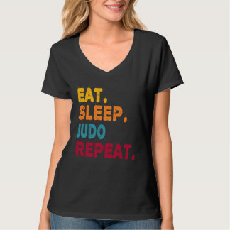 Eat Sleep Judo Repeat  Boys Men Women Sports Playe T-shirt