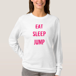 EAT SLEEP JUMP Hoodie Pink and White T-shirt