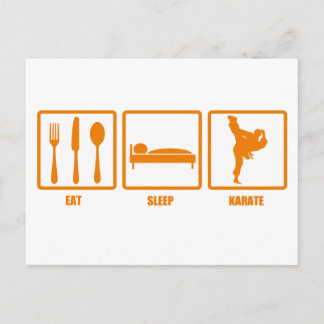 Eat Sleep Karate Briefkaart