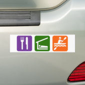 Eat Sleep Kayaking Bumpersticker (Op auto)