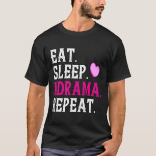 Eat Sleep Kdrama Herhaal Hoodie Cute Korean Drama T-shirt
