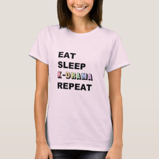 Eat Sleep Kdrama Herhalen T-shirt