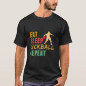 Eat Sleep Kickball Repeat Kickball Kickball Player T-shirt (Voorkant)