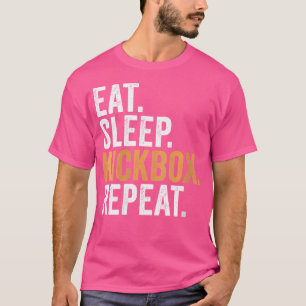 Eat Sleep Kickbox Herhaal Grappig Kickboksen T-shirt