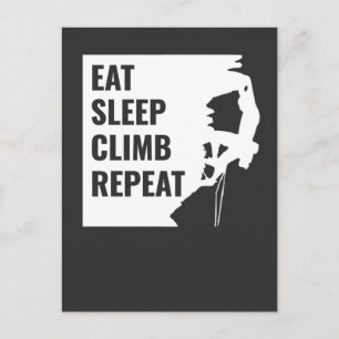 Eat Sleep klimmen Herhalen Briefkaart