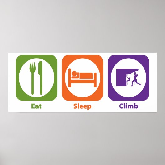 Eat Sleep klimmen Poster (Voorkant)