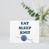 Eat Sleep Knit Briefkaart (Staand voorkant)