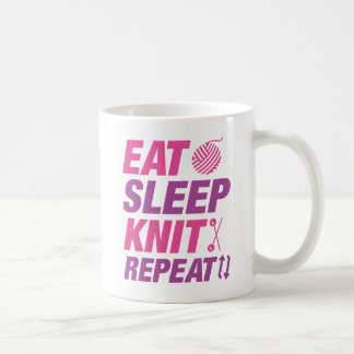 Eat Sleep Knit Herhalen Koffiemok