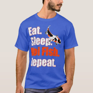 Eat Sleep Koi Fish Herhaal verergerde tancho T-shirt