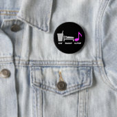 Eat Sleep Kpop Button (donker) (In situ)