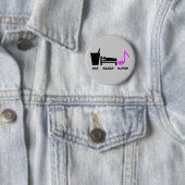 Eat Sleep Kpop Button (licht) (In situ)