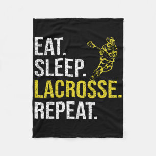 Eat Sleep Lacrosse Repuit Sportteam Gifts Mannen F Fleece Deken