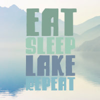 Eat Sleep Lake Herhalen Gezegden Modern Script