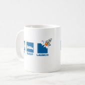 Eat Sleep Launch Koffiemok (Voorkant links)
