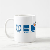 Eat Sleep Launch Koffiemok (Links)