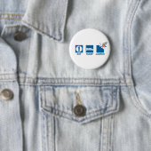 Eat Sleep Launch Ronde Button 5,7 Cm (In situ)