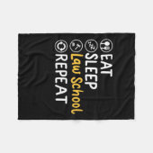 Eat Sleep Law School Repeat Fleece Deken (Voorkant (Horizontaal))