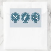 Eat Sleep Lax Rechthoekige Sticker (Tas)