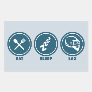 Eat Sleep Lax Rechthoekige Sticker