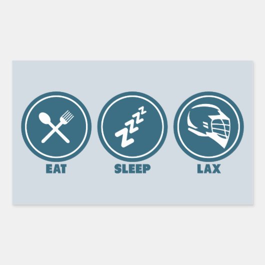 Eat Sleep Lax Rechthoekige Sticker (Voorkant)