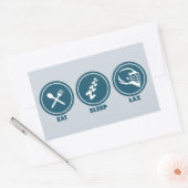 Eat Sleep Lax Rechthoekige Sticker (Envelop)