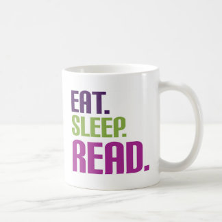 Eat Sleep Lees shirten en geschenken Koffiemok