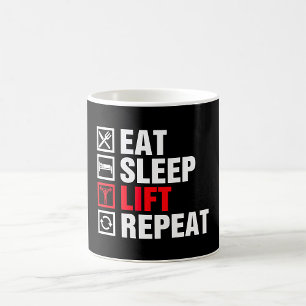 Eat Sleep Lift Herhalen Koffiemok