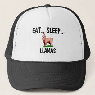 Eat Sleep LLAMAS Trucker Pet